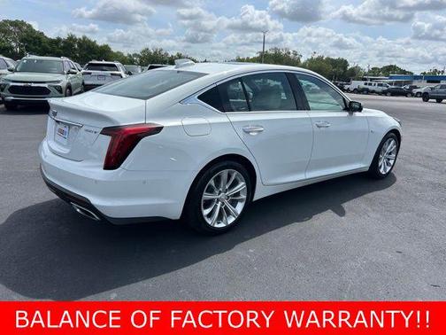 Summit White 2025 Cadillac CT5 Premium Luxury