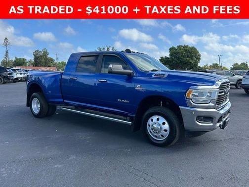 Blue Streak Pearlcoat 2019 RAM 3500 Big Horn Mega Cab 4x4 6'4' Box