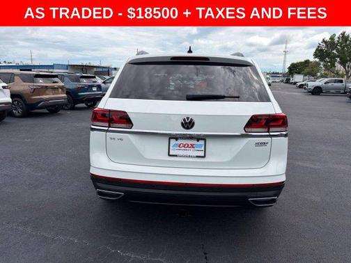 Pure White 2021 Volkswagen Atlas 3.6L SE w/Technology