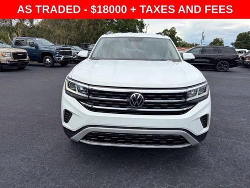 Pure White 2021 Volkswagen Atlas 3.6L SE w/Technology