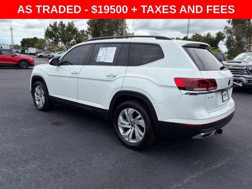 Pure White 2021 Volkswagen Atlas 3.6L SE w/Technology
