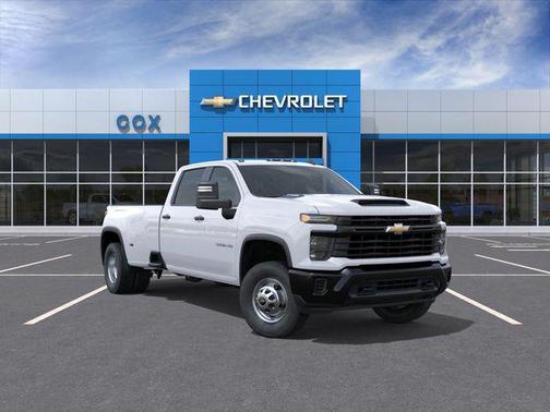 Summit White 2026 Chevrolet Silverado 3500 Crew Cab, Long Bed, WT Dual Rear Wheel, RWD