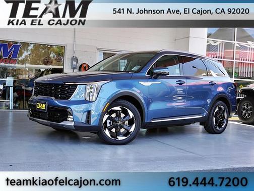 Mineral Blue 2025 Kia Sorento Hybrid EX