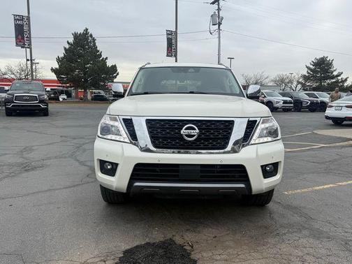 White 2019 Nissan Armada Platinum
