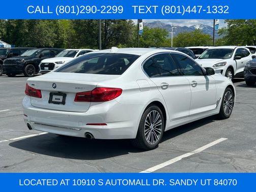 White Metallic 2018 BMW 530 i xDrive