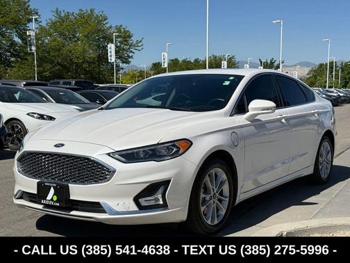 White Platinum Clearcoat Metallic 2020 Ford Fusion Energi Titanium