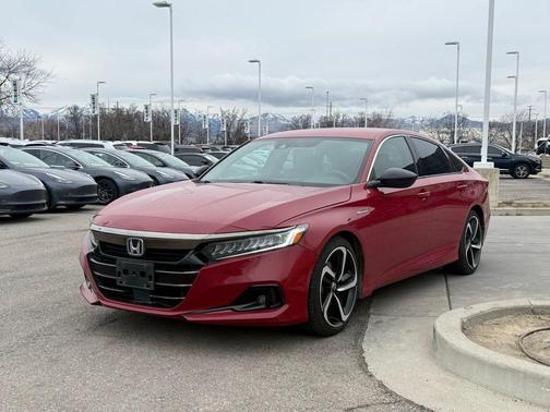 Red 2022 Honda Accord Hybrid Sport