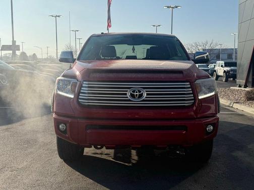 Red 2017 Toyota Tundra Platinum