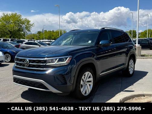 Tourmaline Blue Metallic 2021 Volkswagen Atlas 3.6 V6 SEL