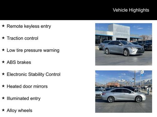 Silver 2015 Toyota Camry SE