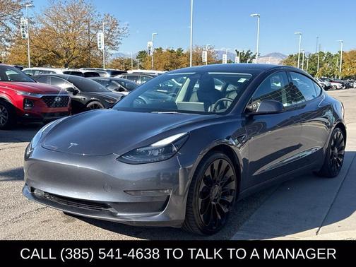 Midnight Silver Metallic 2022 Tesla Model 3 Performance