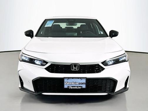 Platinum White Pearl 2026 Honda Civic Hybrid Sport Touring