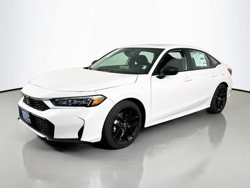 Platinum White Pearl 2026 Honda Civic Hybrid Sport