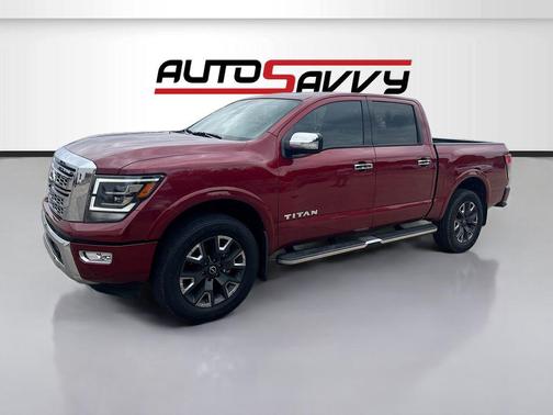 Cardinal Red Metallic 2024 Nissan Titan Platinum Reserve