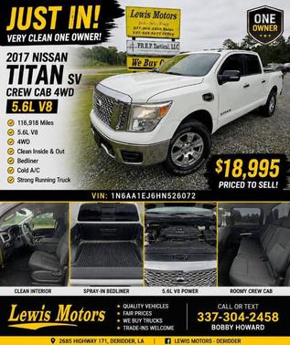 White 2017 Nissan Titan SV