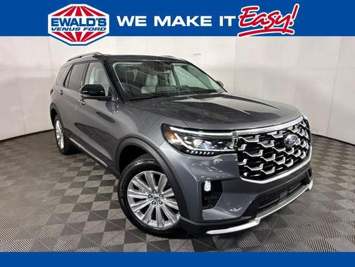 Gray Metallic 2025 Ford Explorer Platinum