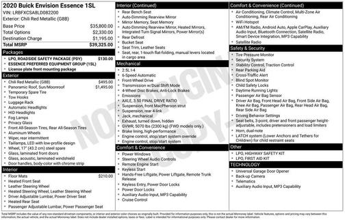 Chili Red Metallic 2020 Buick Envision Essence