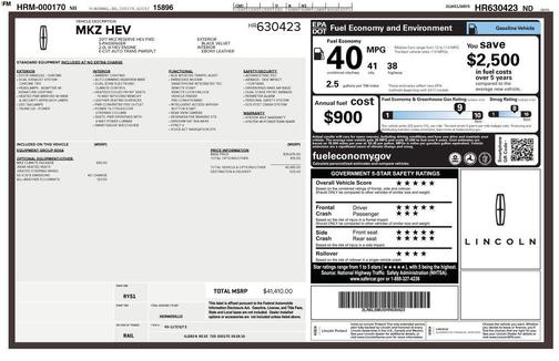 2017 Lincoln MKZ Hybrid Reserve
