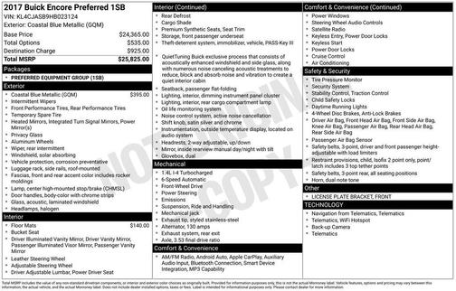 2017 Buick Encore Preferred