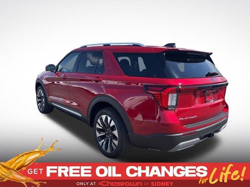 Red 2026 Ford Explorer Platinum