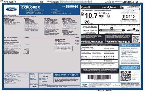 Black 2022 Ford Explorer ST-Line