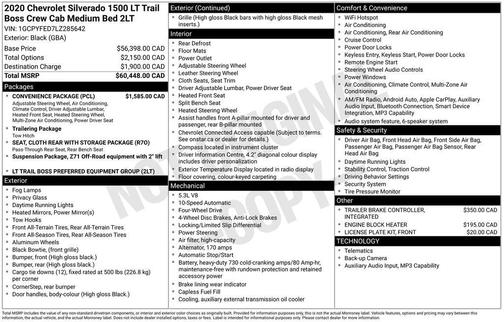 Black 2020 Chevrolet Silverado 1500 LT Trail Boss