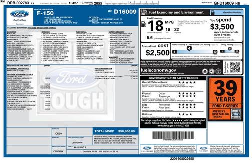 White 2016 Ford F-150 King Ranch