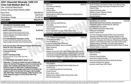 Mosaic Black Metallic 2021 Chevrolet Silverado 1500 LTZ