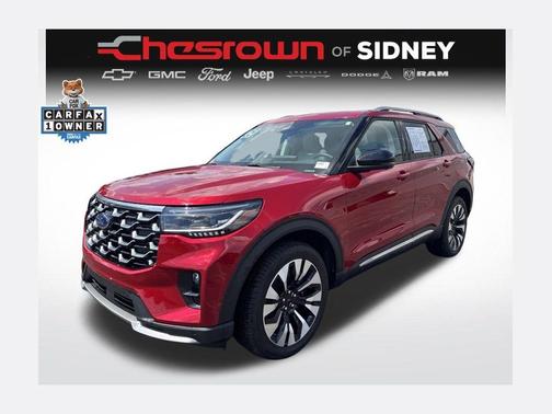 Red Metallic 2025 Ford Explorer Platinum