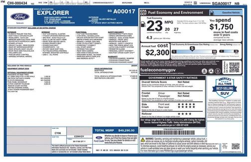 Silver Metallic 2025 Ford Explorer Active
