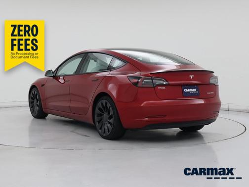 Red 2021 Tesla Model 3 Performance