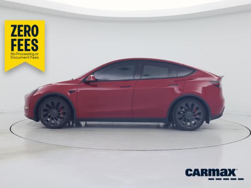 Red 2023 Tesla Model Y Performance