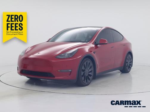 Red 2023 Tesla Model Y Performance
