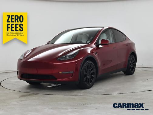 Red 2024 Tesla Model Y Long Range