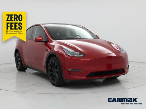 Red 2022 Tesla Model Y Long Range