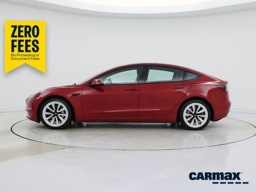 Red 2022 Tesla Model 3