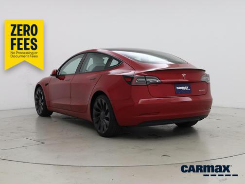 Red 2021 Tesla Model 3 Performance