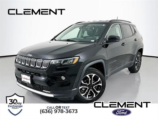 Diamond Black 2022 Jeep Compass Limited