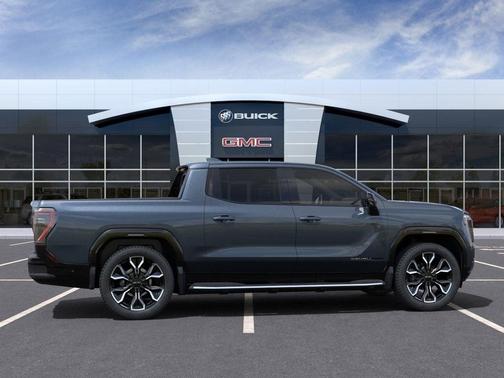 Deep Ocean Metallic 2025 GMC Sierra EV Extended Range Denali