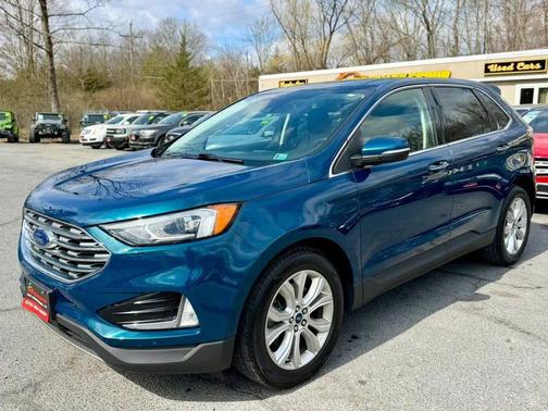 Atlas Blue Metallic 2020 Ford Edge Titanium
