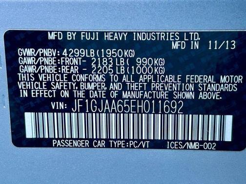 2014 Subaru Impreza 2.0i