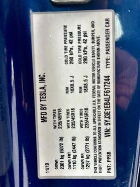 2020 Tesla Model 3 Long Range