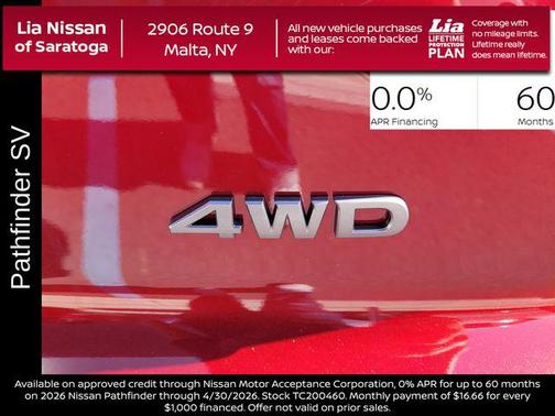 Scarlet Ember Tintcoat 2026 Nissan Pathfinder SV