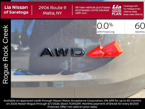 Baja Storm Metallic 2026 Nissan Rogue Rock Creek
