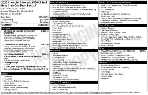 2020 Chevrolet Silverado 1500 LT Trail Boss