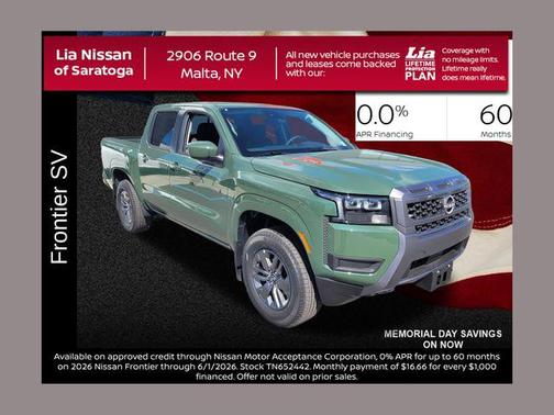 Tactical Green Metallic 2026 Nissan Frontier SV