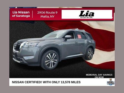 Gun Metallic 2025 Nissan Pathfinder Platinum 4WD