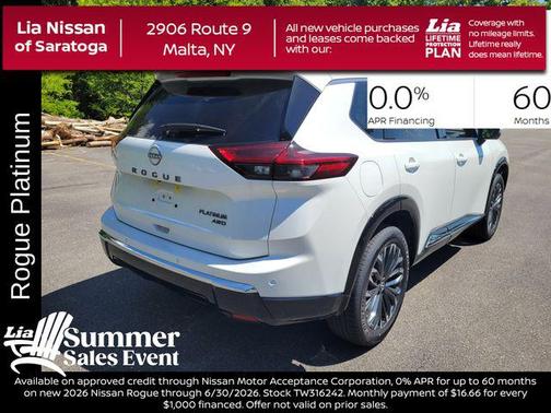 Everest White Pearl Tricoat 2026 Nissan Rogue Platinum