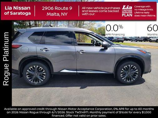 Gun Metallic 2026 Nissan Rogue Platinum