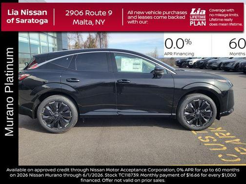 Super Black 2026 Nissan Murano Platinum